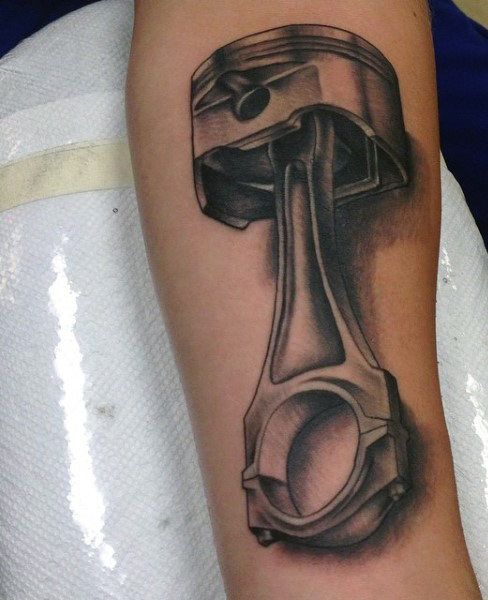 60 Piston Tattoo Designs For Men - Unleash High Horsepower