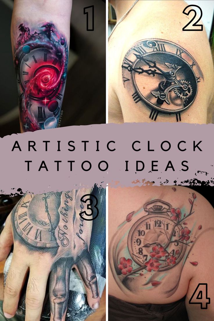 31 Crazy Artistic Clock Tattoo Ideas