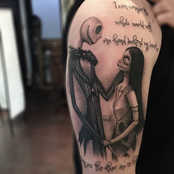 Jack and Sally - Nightmare Before Christmas tattoo