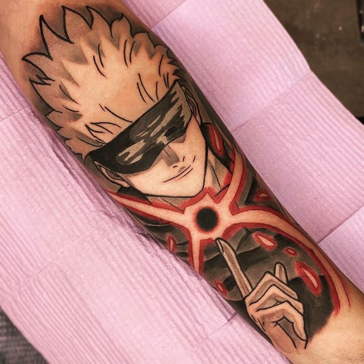 Otaku Tattoo Anime on Instagram: “Satoru Gojo 🔥 art by @higorart -- ✓  @otaku.tattoo . #otakutattoo #