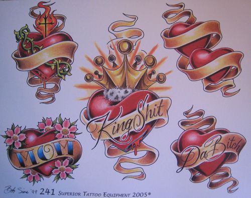 Heart drawing, Heart tattoo designs, Traditional heart tattoos