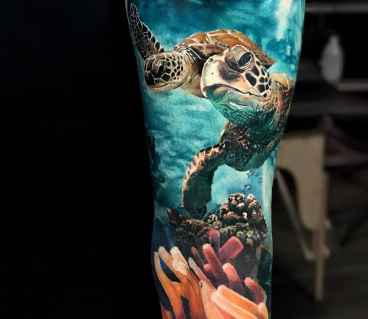 Sea life tattoo by Andrey Stepanov | Post 27774