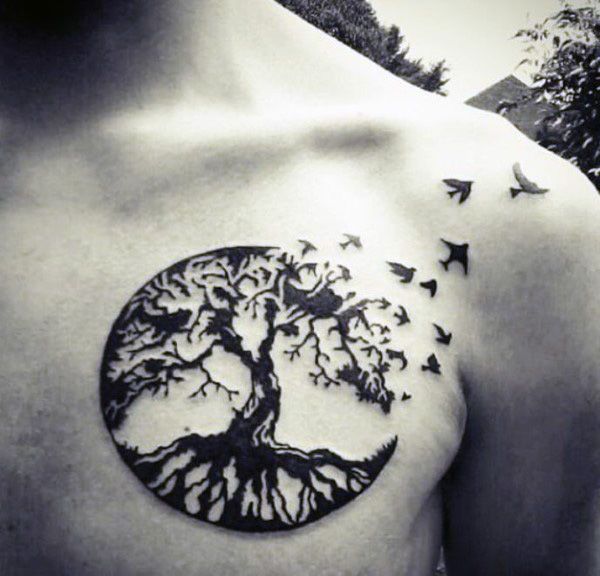 50 Oak Tree Tattoo Designs for Men