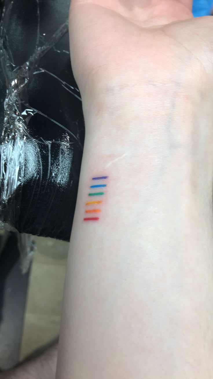 Pin by Mitzmore Monev on Tattoo ideas | Pride tattoo, Rainbow tattoos, Mini  tattoos