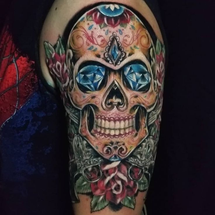 Sugar Skull Tattoo | Day of the Dead Tattoo | Tattoo Ideas ...
