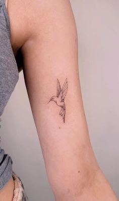 Fine Line Mockingbird Tattoo
