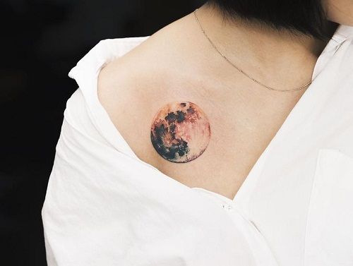 37 Inspirational Moon Tattoo Designs with Images | Tattoos, Full moon tattoo,  Tattoos for guys
