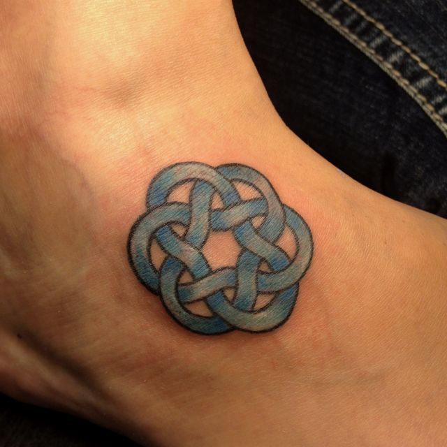 My new tattoo. It's a St. Olav's rose, a Norwegian symbol for protection.