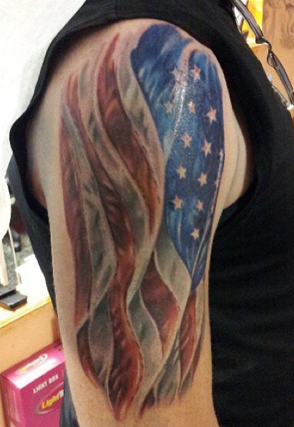50 Awesome American Flag Tattoo Designs | Art and Design