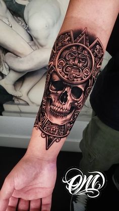 Mexican Tattoo Ideas for Men Aztec