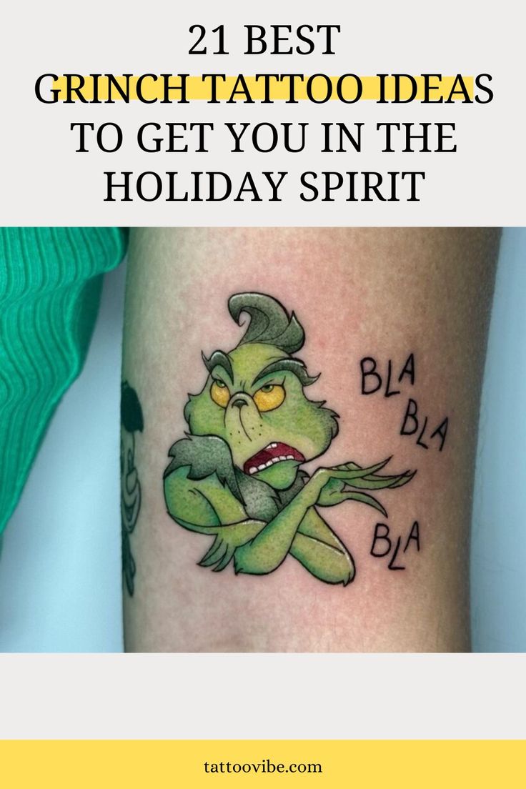21 Best Grinch Tattoo Ideas To Get You In The Holiday Spirit