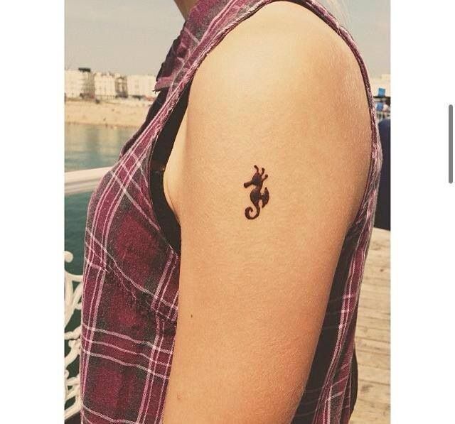 Seahorse tattoo. small, cute and simple
