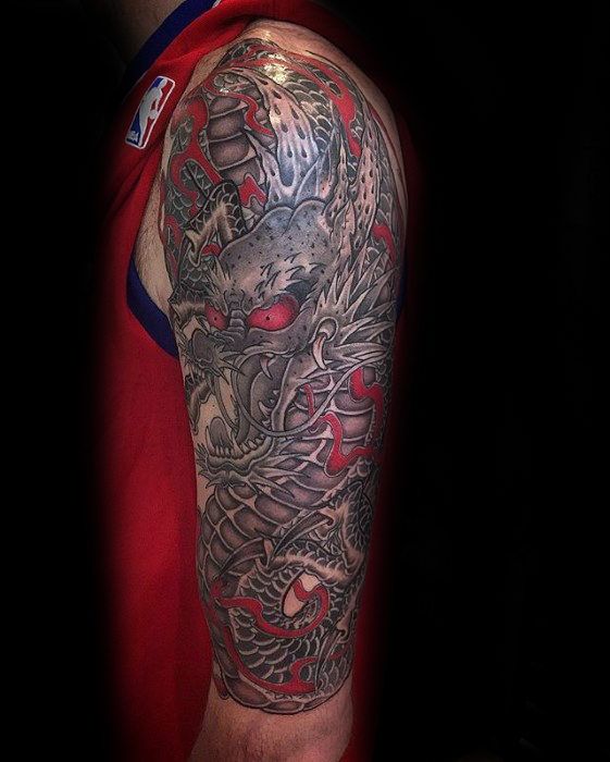 30 Amazing Dragon Half-Sleeve Tattoos for Men