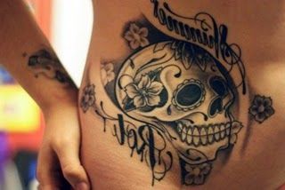 Skull tattoo, Crotch tattoos, Tattoos