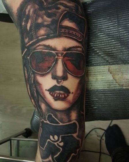 50+ Cool Gangster Tattoos For Females (2019) | Tattoo ...