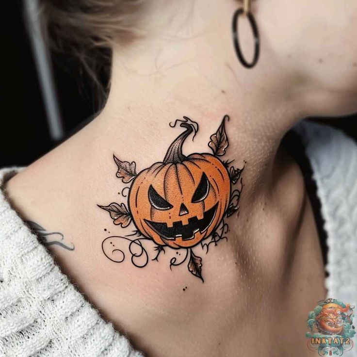 Pumpkin Tattoos: 216 Cute and Creepy Pumpkin Tattoo Ideas