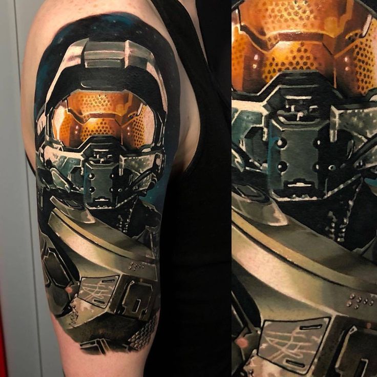 Pin by MICHAEL PARSONS on Tattoo | Halo tattoo, Tattoo background, Gaming  tattoo