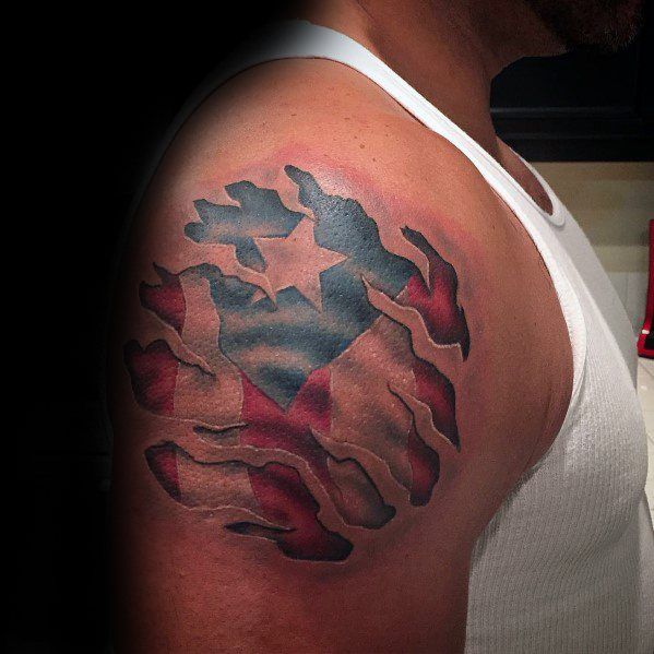 50 Cool Puerto Rican Flag Tattoo Ideas for Men