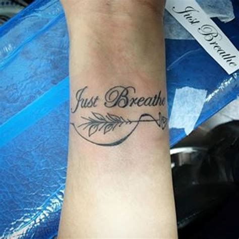 Just Breathe Wrist Tattoo
