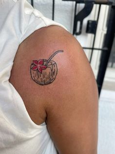 Palm Tree and Coconut Tattoo