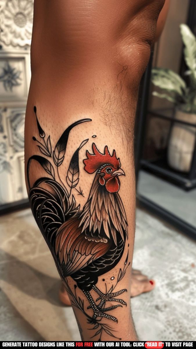 Rooster Tattoo Meaning and Design Ideas
