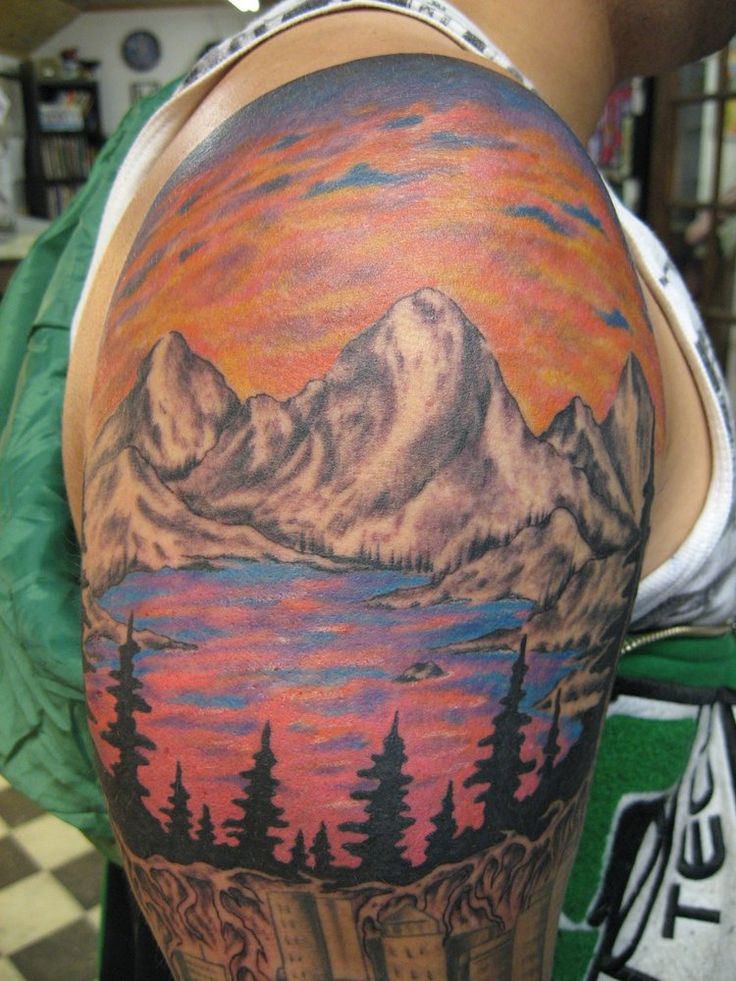 Mountain/Lake Scene By Russell Fortier