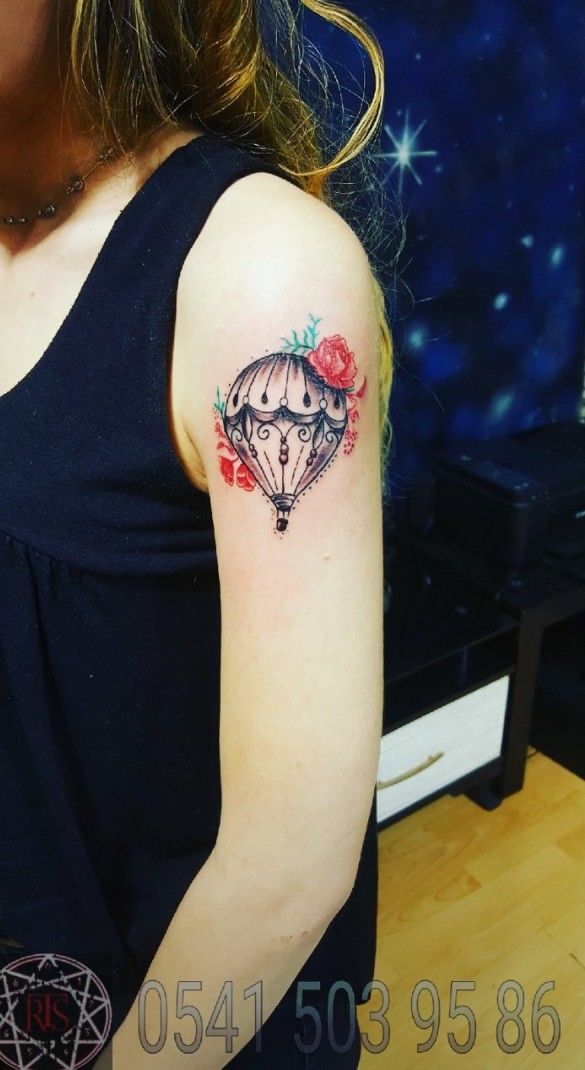 Hot air balloon tattoo
