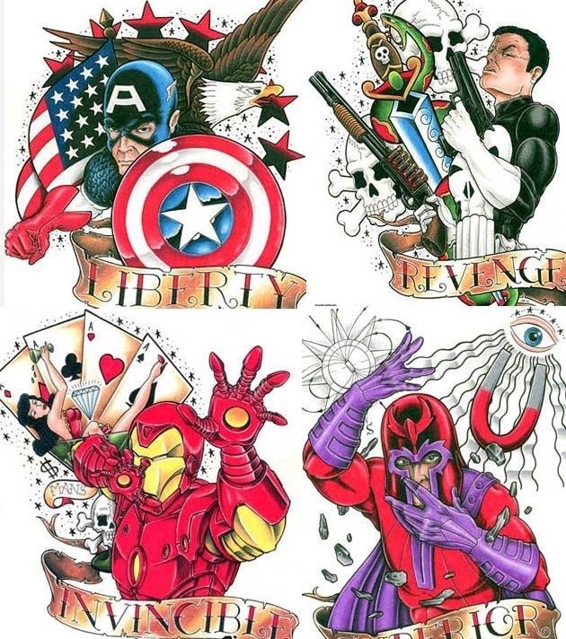 Pin by Antonio Aponte on Tattoo ideas | Marvel tattoos, Marvel tattoo  sleeve, Comic book tattoo