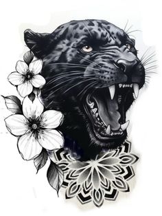 Feminine Black Panther Tattoo