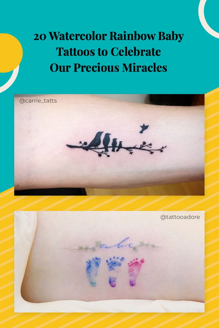 20 Watercolor Rainbow Baby Tattoos to Celebrate Our Precious Miracles