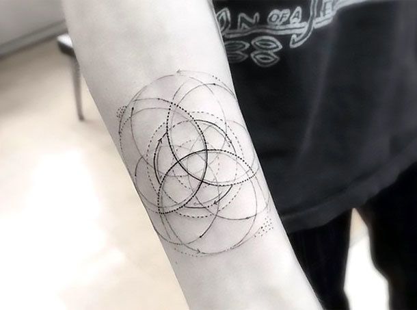 Fine Line Tattoo on Forearm Tattoo Idea