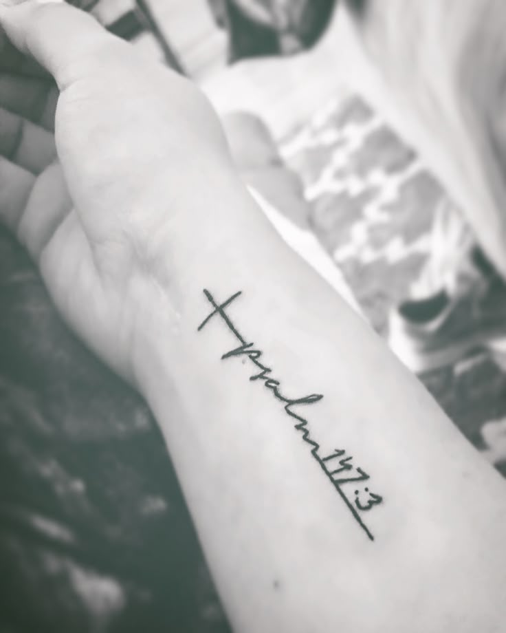 Bible verse wrist tattoo