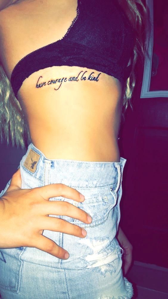 Rib Cage Quote Tattoos Ideas