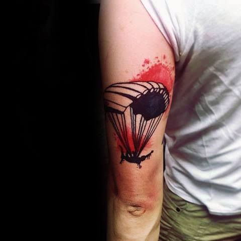 30 Parachute Tattoo Designs for Men
