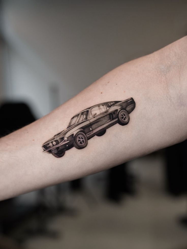 Polina & Arina | Tattoo Prague on Instagram: "Ford Mustang Shelby GT500 🖤 # tattoos #tattooing #tattooideas #