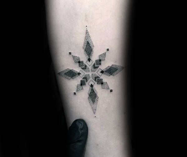 100 Stunning Snowflake Tattoo Designs for Men