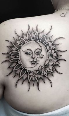 Sun & Moon Tattoos - What's their Meaning? (Plus Photos)