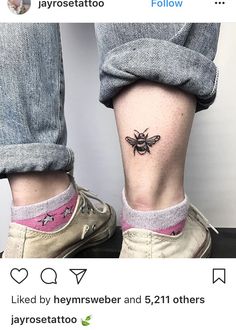 Bee Throat Tattoo
