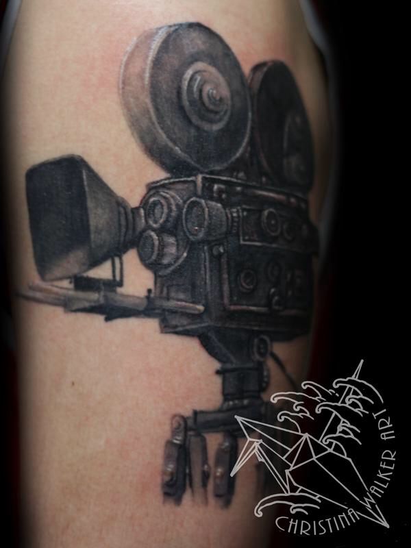 Film camera tattoo