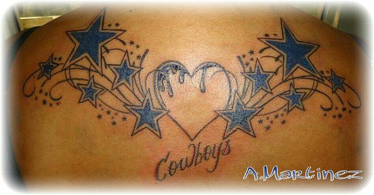 Pin by Eleshia Okonski on crafts worth doing | Dallas cowboys tattoo, Girl  tattoos, Cowboy tattoos