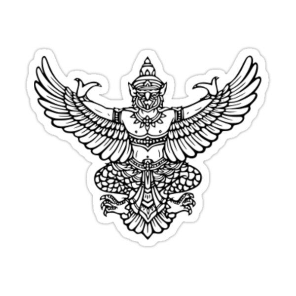 Sak Yant Garuda Sticker by SiddharthaMoon