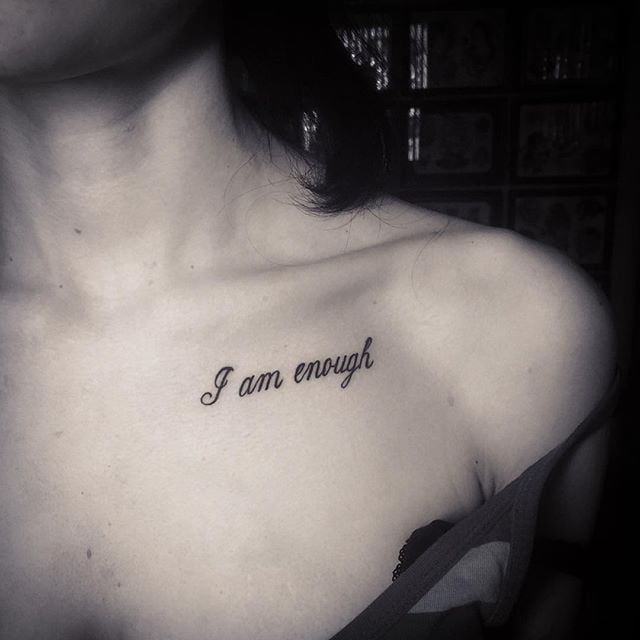 60 Collarbone Quote Tattoos That Are as Meaningful as They Are Sexy