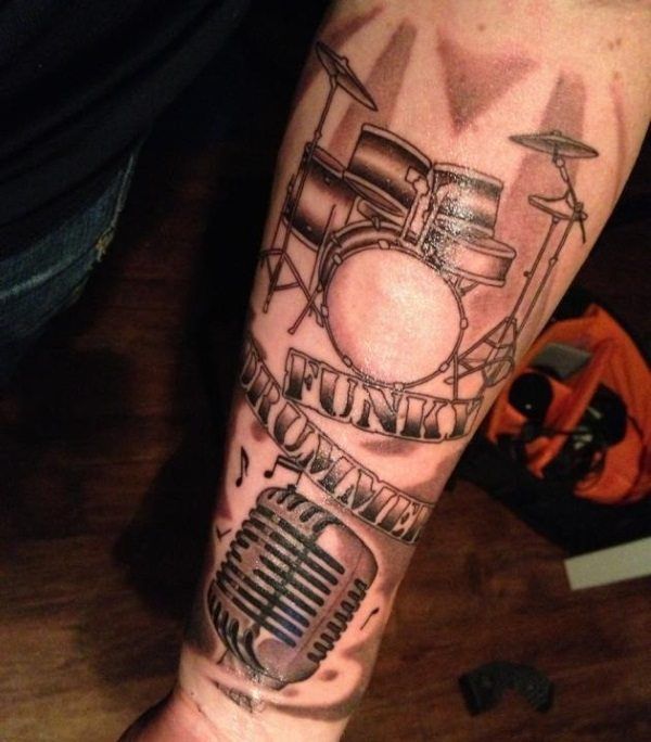 Drummer Tattoo - 22 Rockin' Collections | Browse Design Press