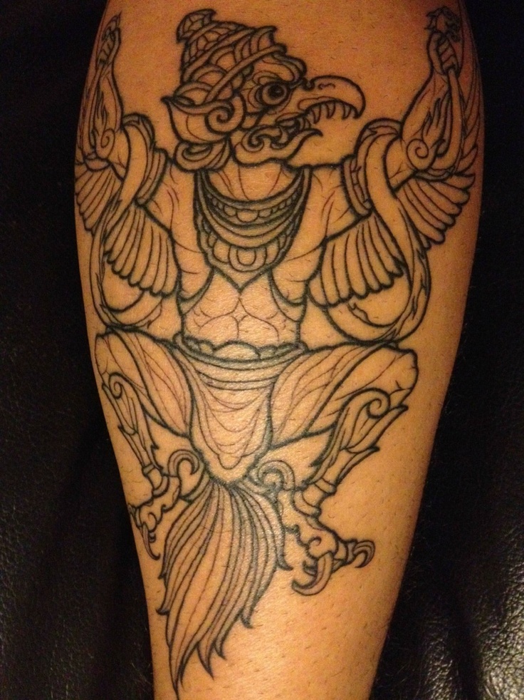 Garuda tattoo done by Bird Birdsong at Searchlight Tattoos, Centreville GA