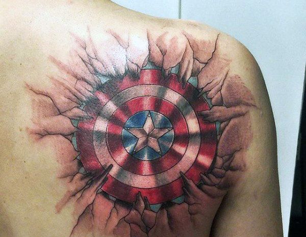 70 Cool Captain America Tattoo Designs for Men