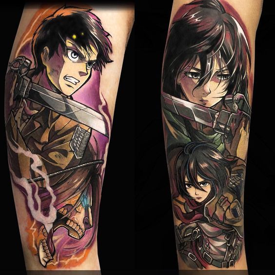 Pin by Jeff Gauthier on Anime tattoos | Attack on titan tattoo, Anime  tattoos, Color tattoo
