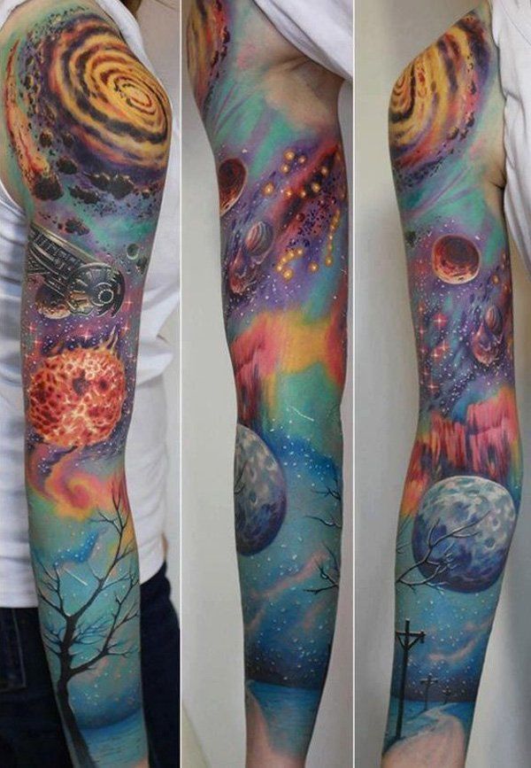 40 Space Tattoo Ideas | Art and Design