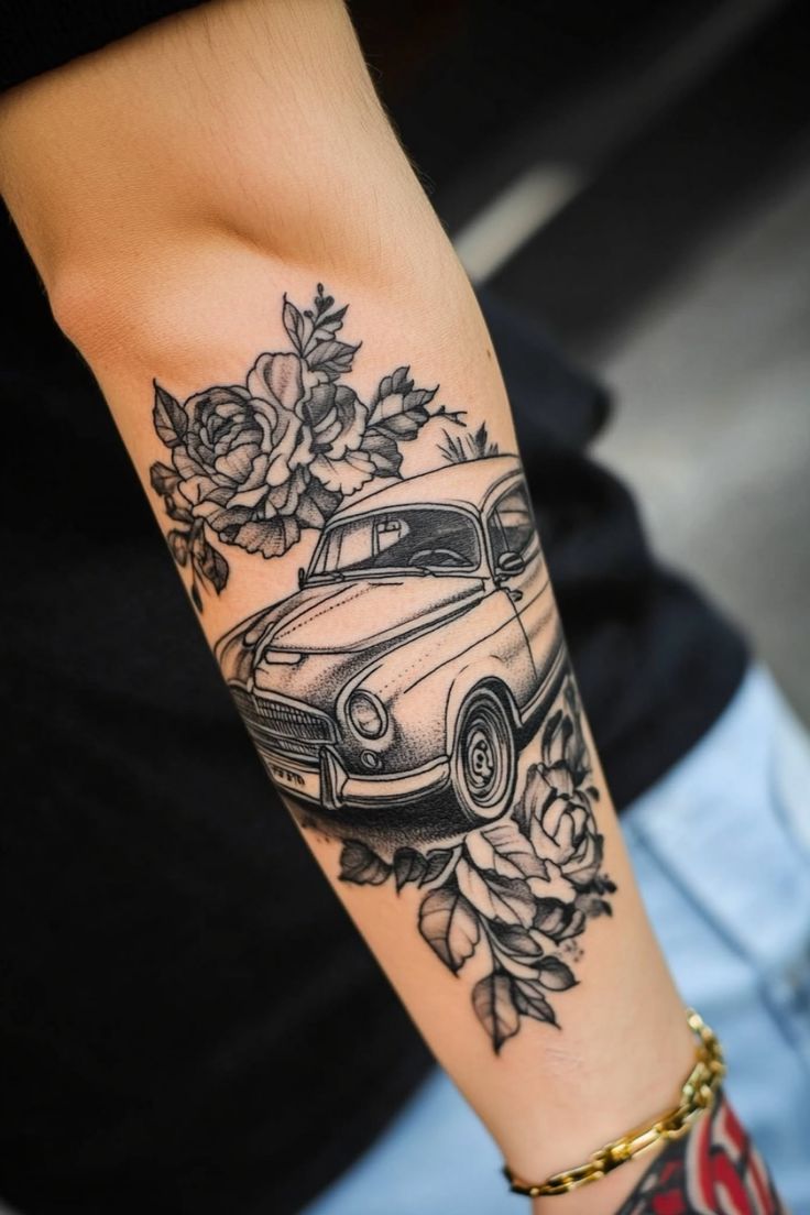 10 Jaw-Dropping Car Tattoo Design Ideas!
