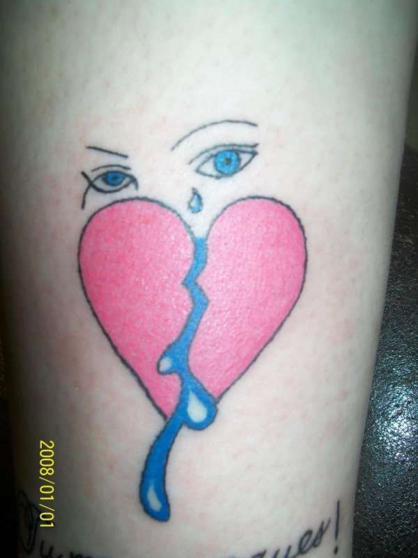 broken heart crying out !!!!!!!!! tattoo