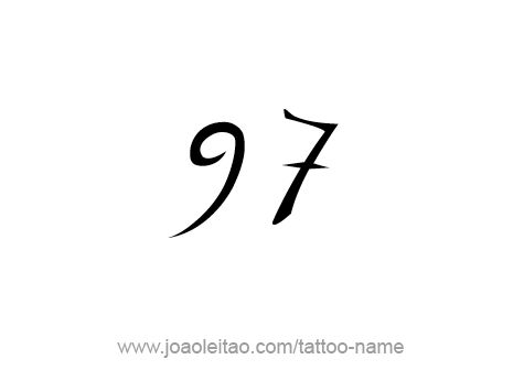 Ninety Seven-97 Number Tattoo Designs - Page 2 of 4 - Tattoos with Names
